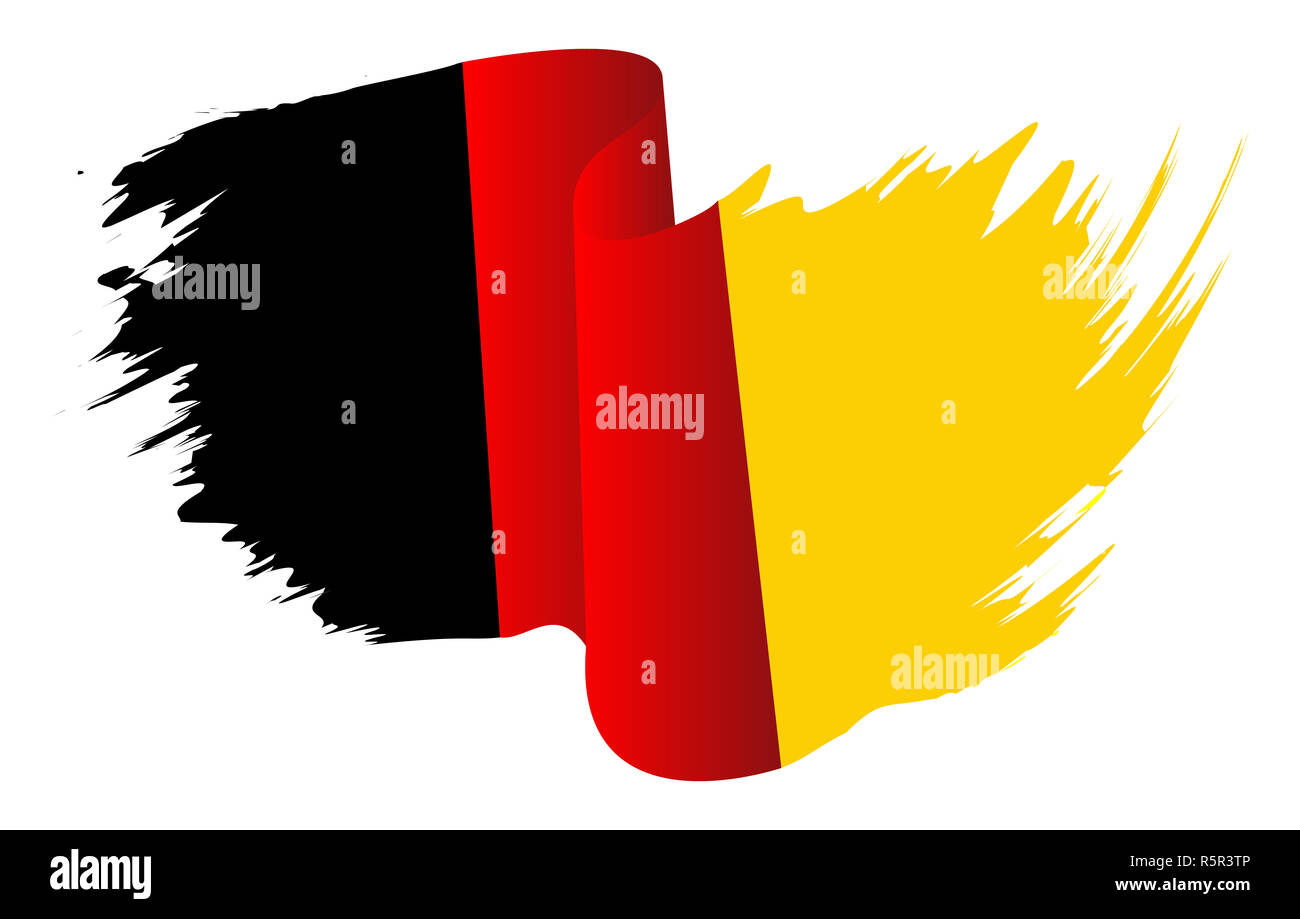Germany flag vector symbol icon  design. German flag color illustration isolated on white background. Stock Photo