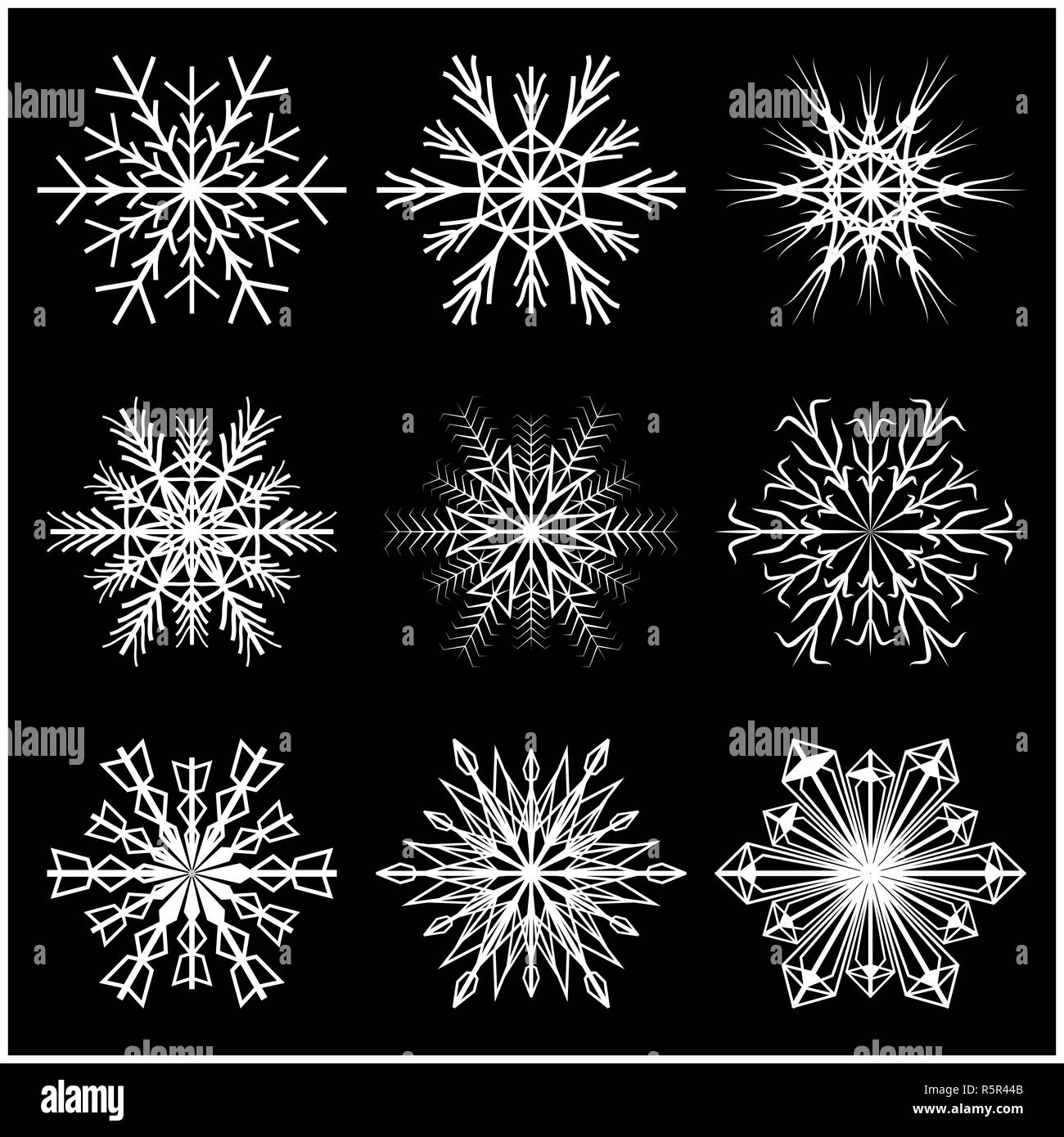 Snowflake vector symbol silhouette design. christmas winter icon ...