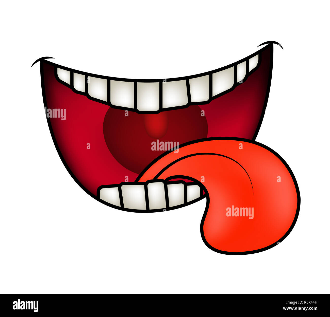 Cartoon Smile Mouth Lips With Teeth And Tongue Vector Illustration Isolated On White Background Stock Photo Alamy Cartoon Smile Mouth Lips With Teeth And Tongue Vector Illustration Isolated On White Background Stock Photo Alamy