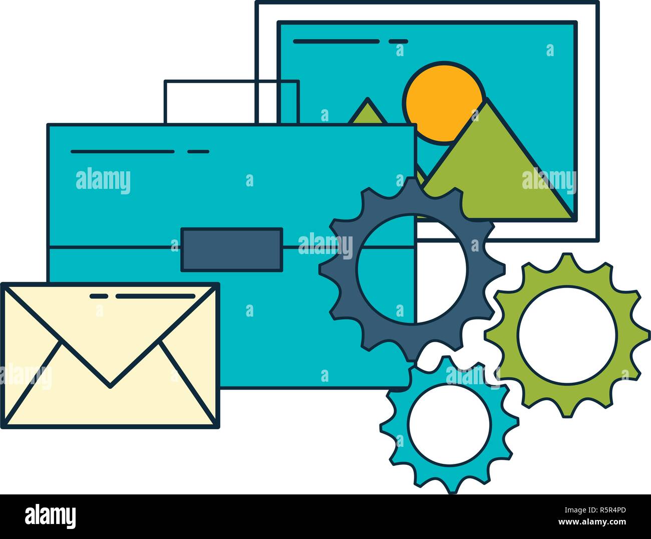set business icons isolated vector illustration design Stock Vector ...