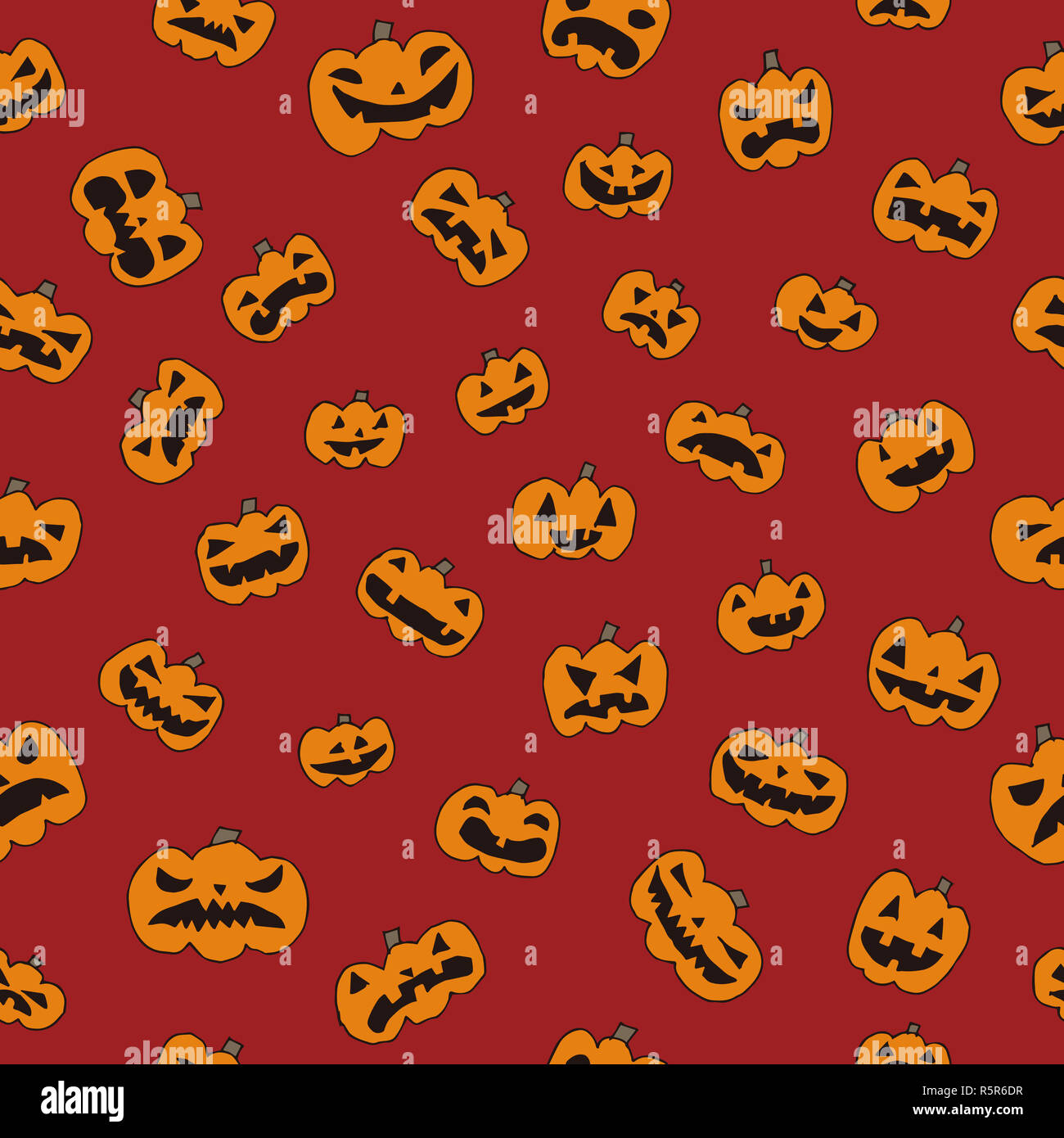 Halloween seamless pattern with Jack o lantern, pumpkin Stock Photo - Alamy