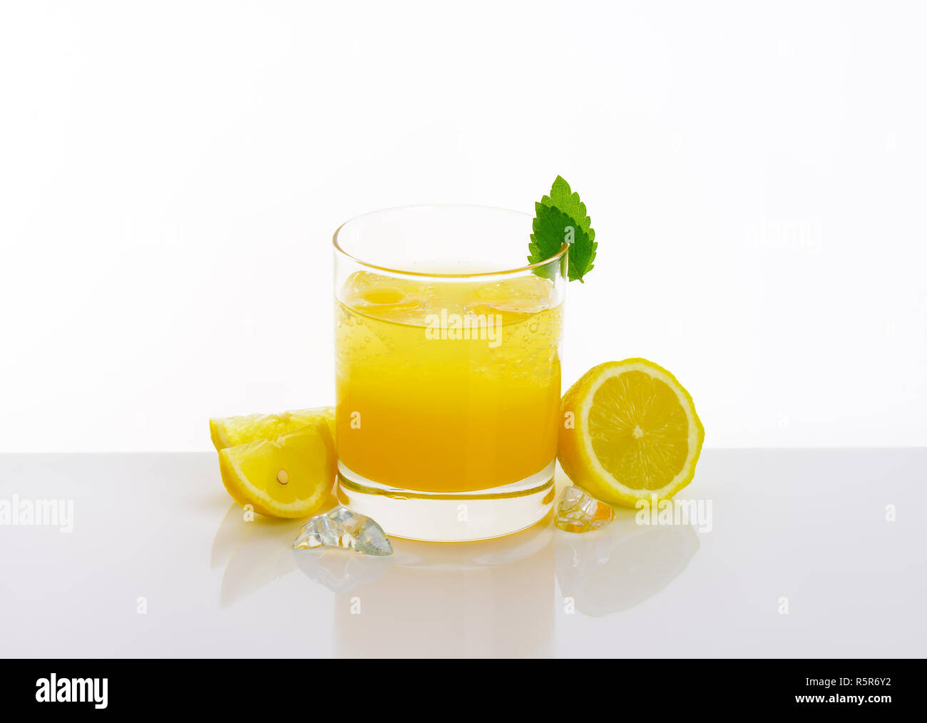glass of lemon juice Stock Photo Alamy