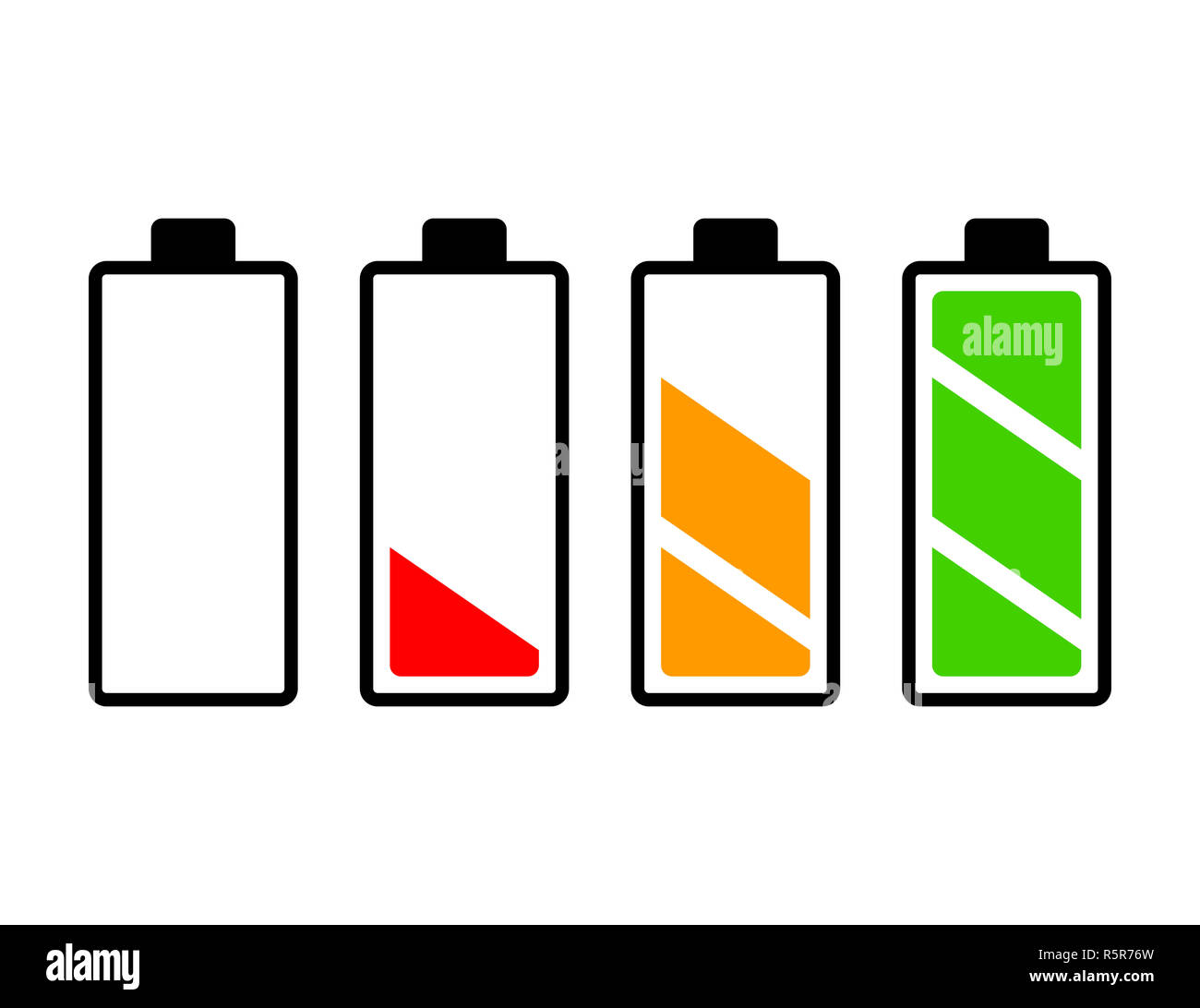 battery charge level vector symbol icon design. Beautiful illustration  isolated on white background Stock Photo - Alamy