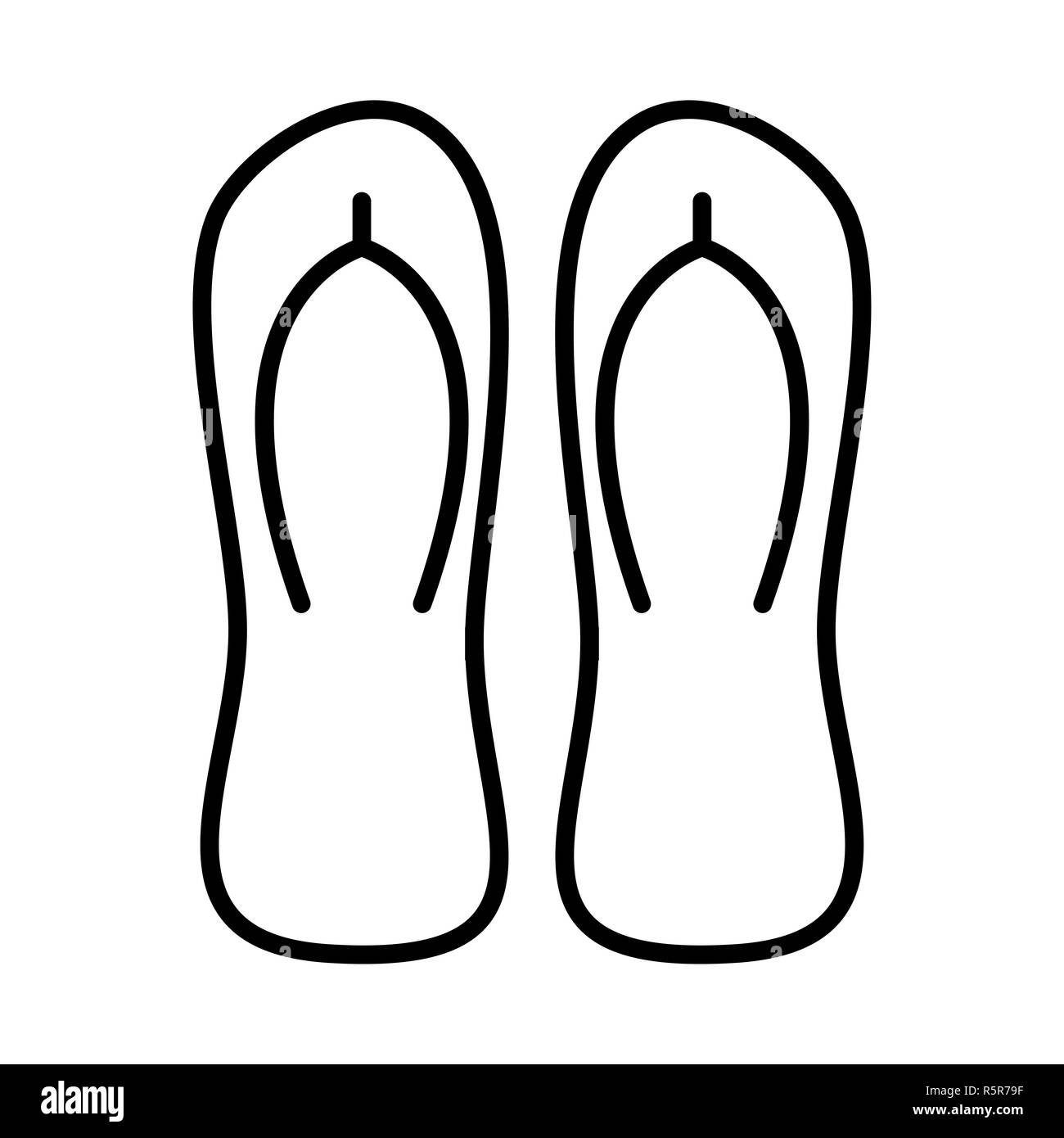 flip flops, slippers silhouette vector symbol icon design Stock Photo ...