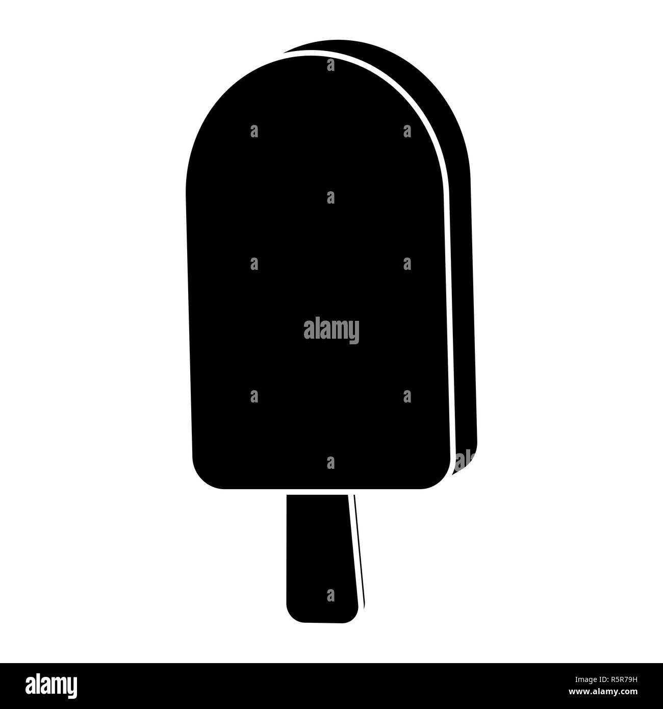 ice cream on stick  silhouette vector symbol icon design. Stock Photo