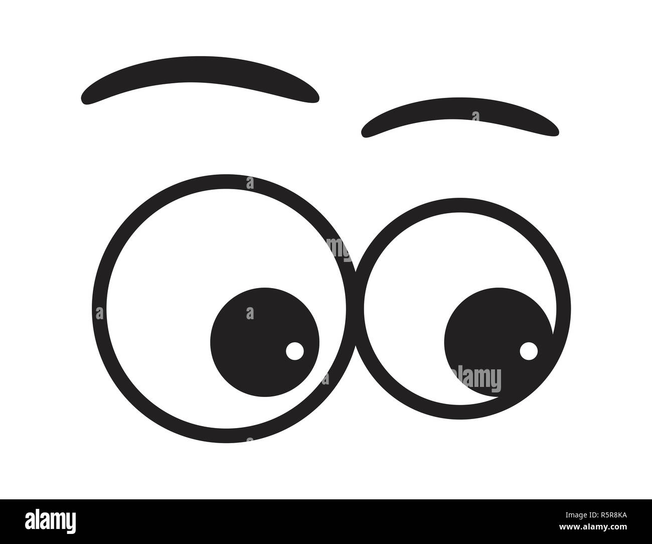 Cute cartoon eye eyebrow emotion hi-res stock photography and images - Alamy