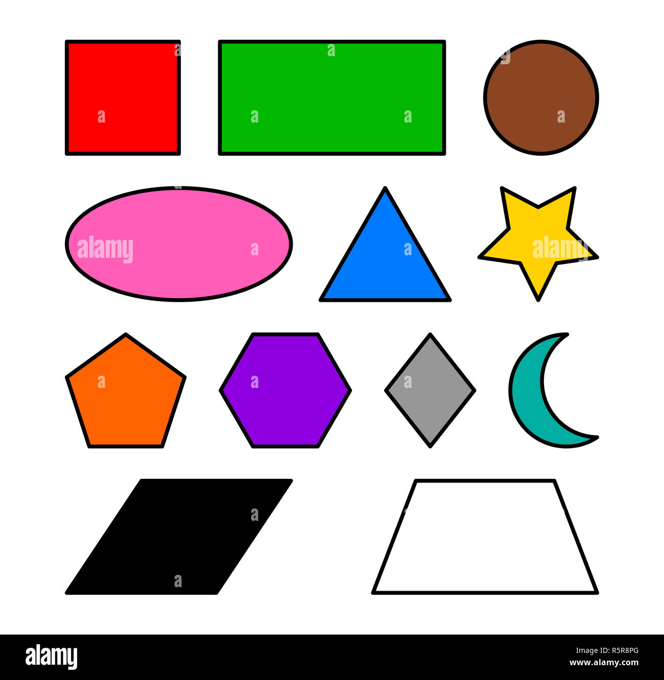 geometric shapes vector symbol icon design Stock Photo - Alamy
