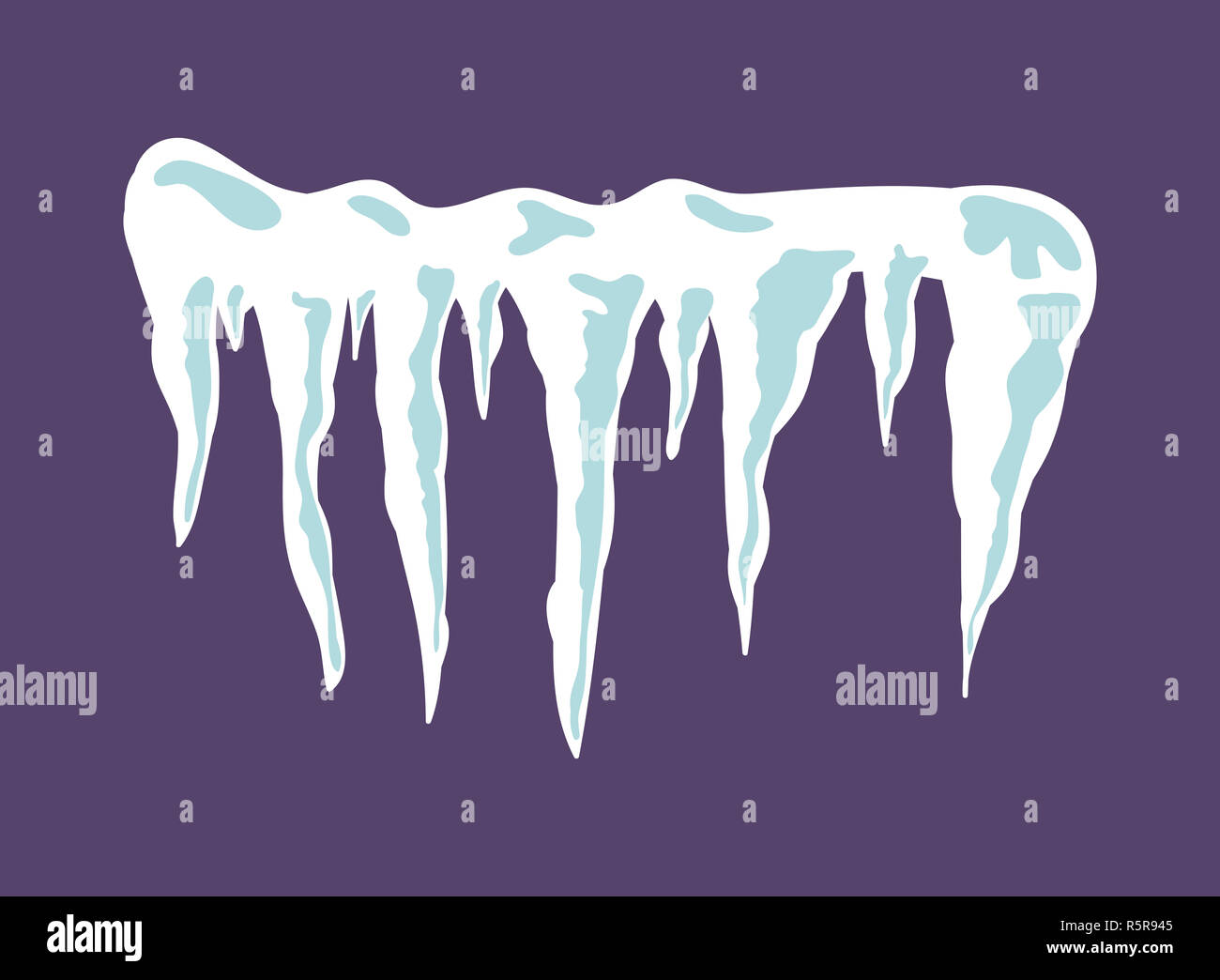 Icicles, snow cap, drift vector symbol icon design Stock Photo - Alamy