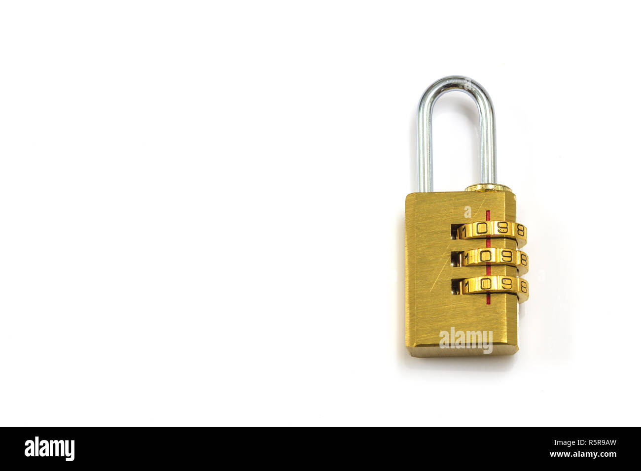 Combination padlock isolated on white background Stock Photo - Alamy
