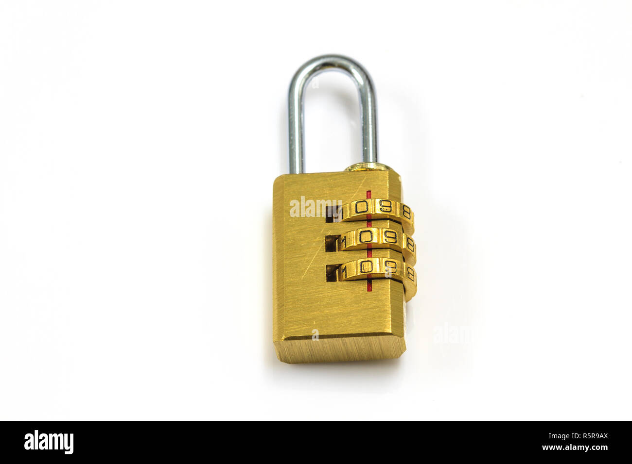 Combination padlock isolated on white background Stock Photo - Alamy