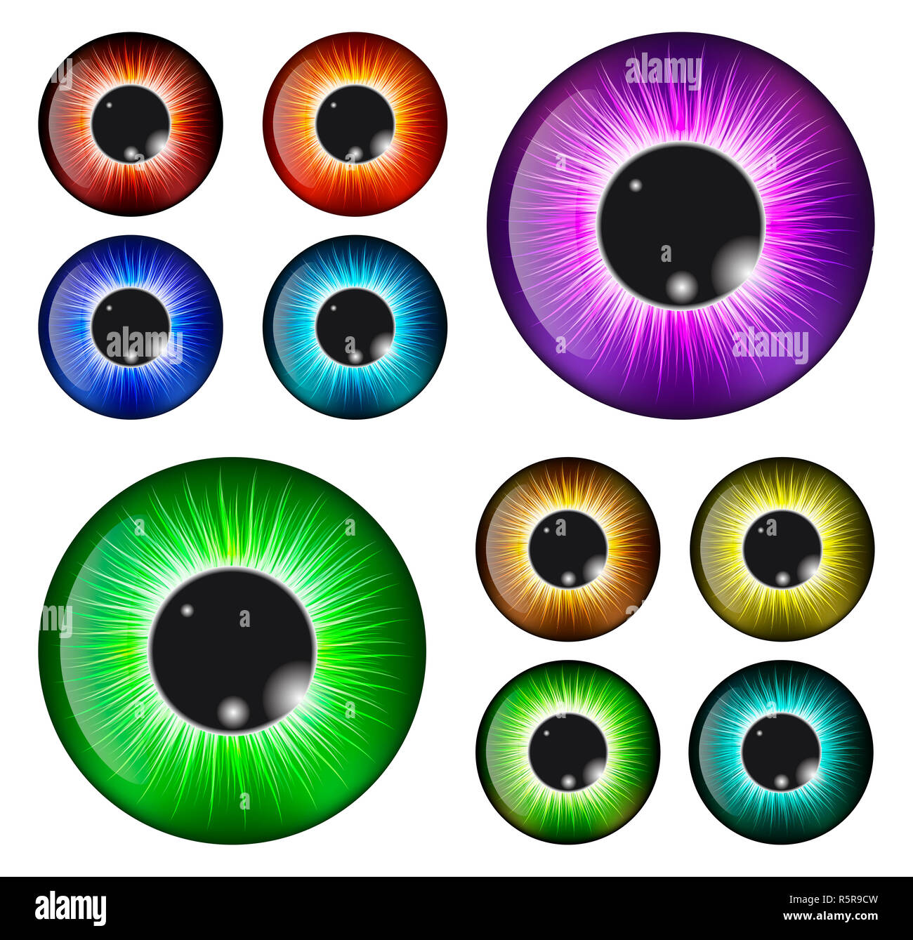 eye, pupil, iris, vector symbol icon design. Beautiful illustration  isolated on white background Stock Photo - Alamy