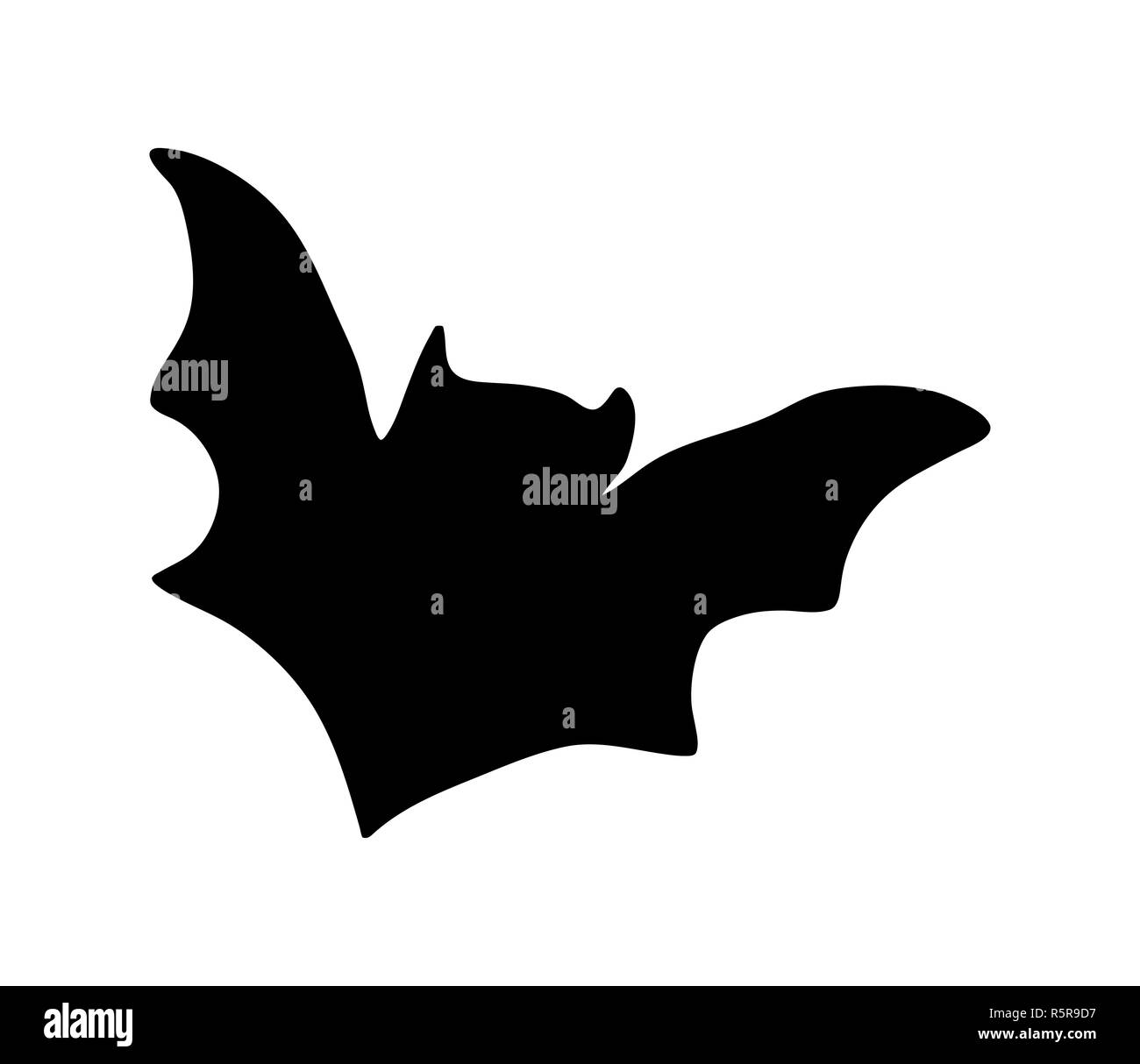 halloween creepy scary bat silhouette vector symbol icon design. Stock Photo