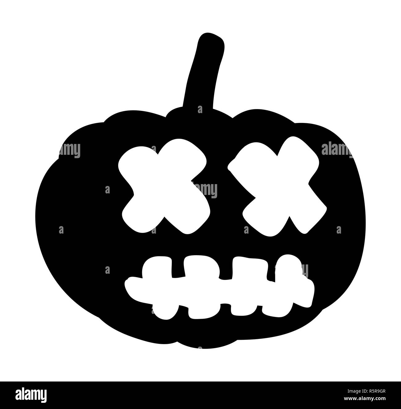 Vector Illustration Cartoon Devil Face Black And White Stock Photos 