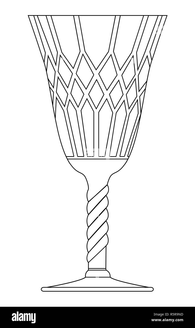 Cup of nestor or dove cup is a gold goblet Black and White Stock Photos