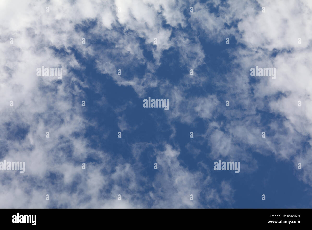 Background of blue sky with white clouds frame Stock Photo - Alamy