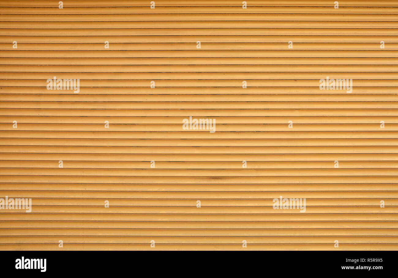 Beige brown horizontal roller shutter blinds Stock Photo