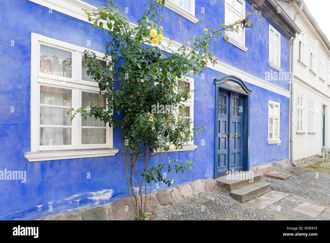 colorful house facades in neubrandenburg,east germany Stock Photo Alamy