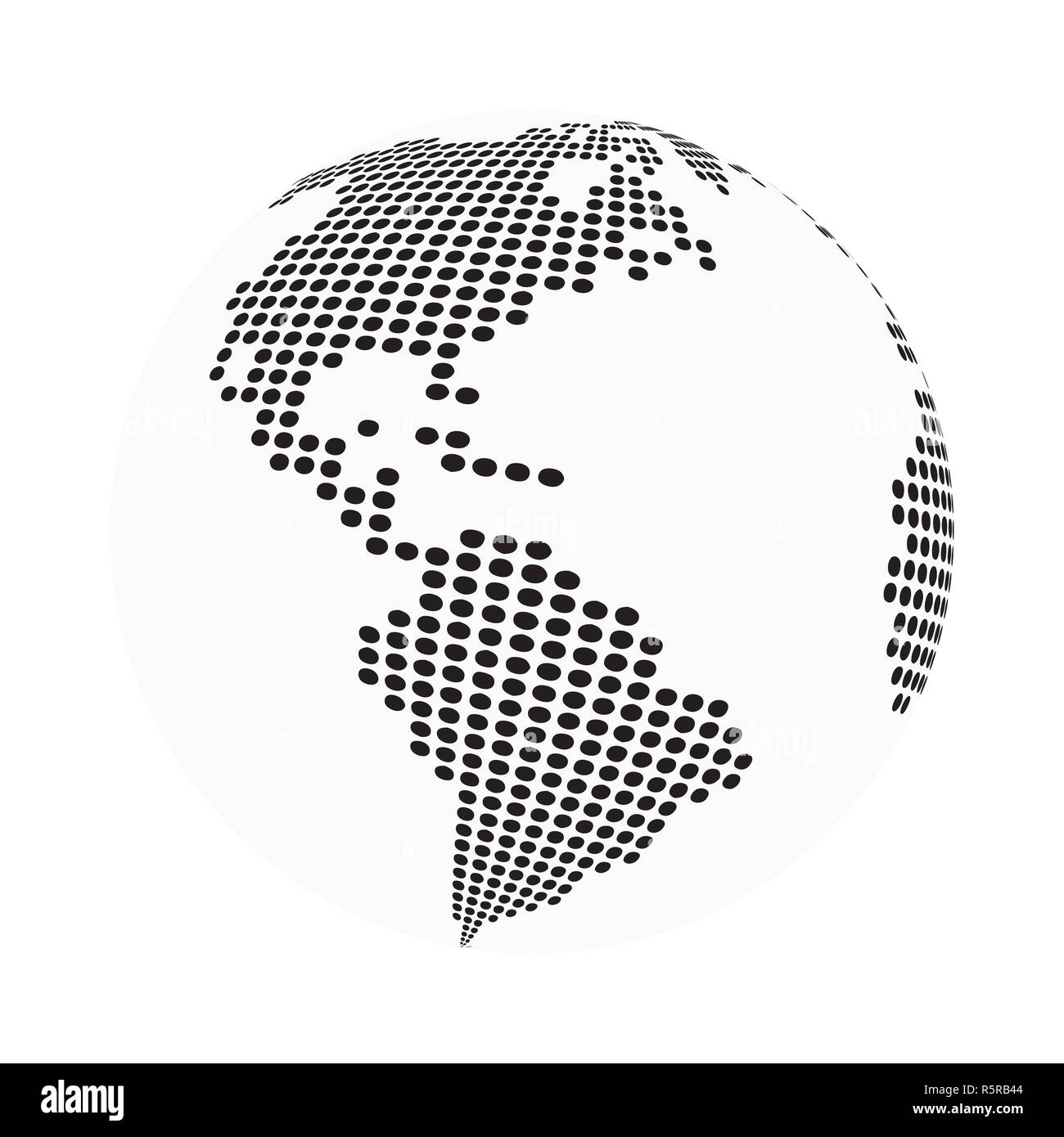 Globe Earth World Map Abstract Dotted Vector Background Black And White Silhouette Illustration Stock Photo Alamy