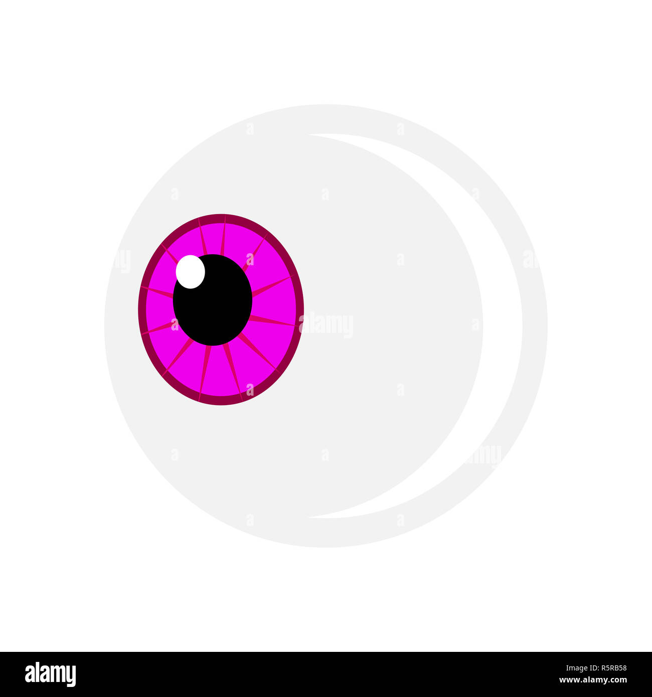 Halloween eyeball vector symbol. Purple pupil eye illustration isolated ...