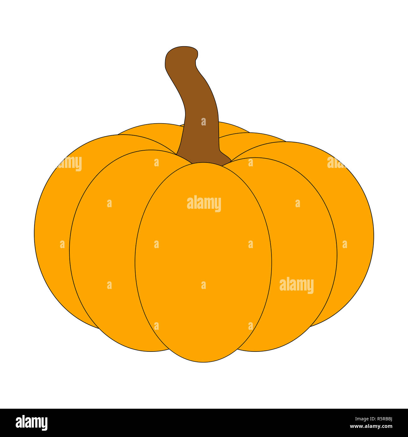 Halloween pumpkin vector illustration isolated on white background ...