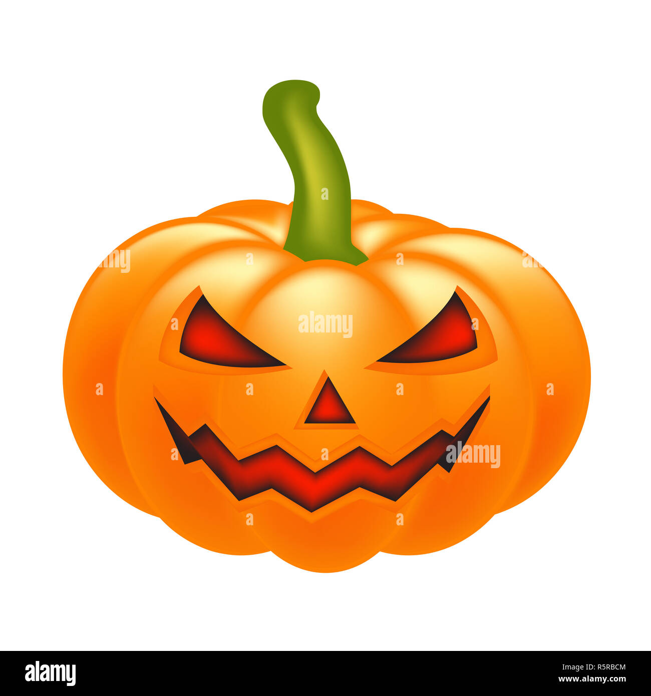 Halloween pumpkin vector illustration, Jack O Lantern isolated on white ...