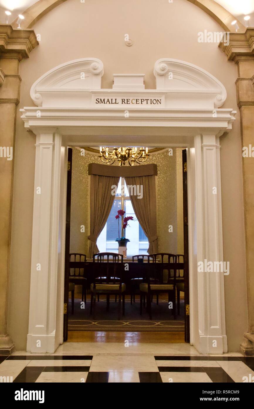 Small Reception room inside Chartered Accountants' Hall, Institute of Chartered Accountants in England and Wales Stock Photo