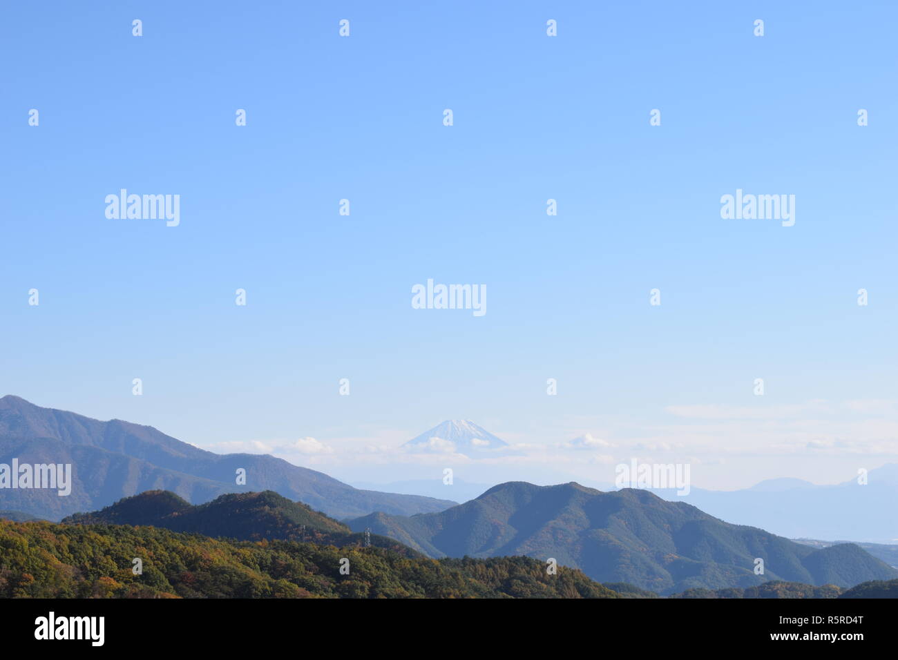 Mount Fuji seen seen from Takao, Tokyo, Japan Stock Photo