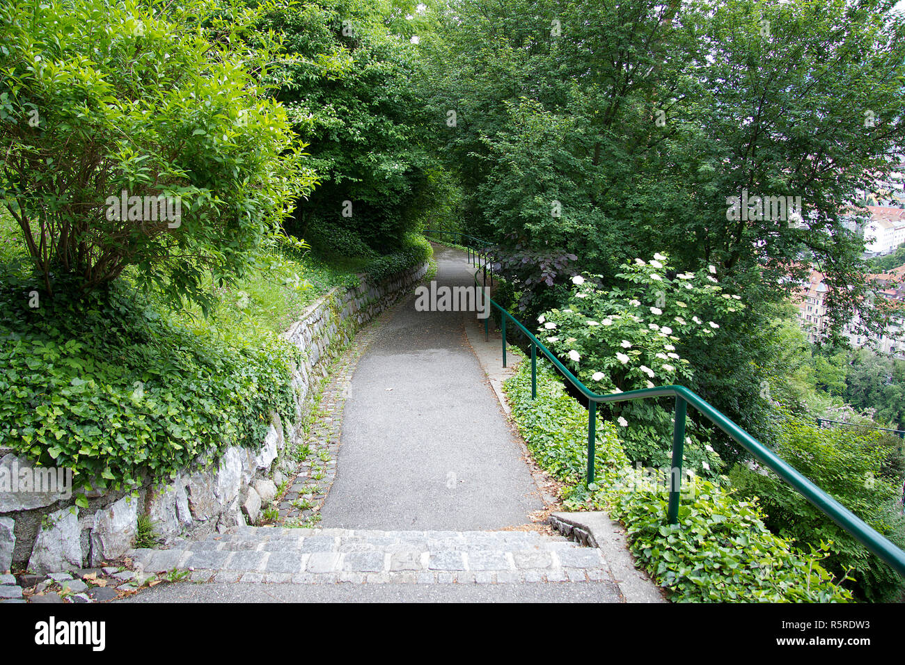 weg am schloÃŸberg in graz without persons in styria on the day Stock Photo