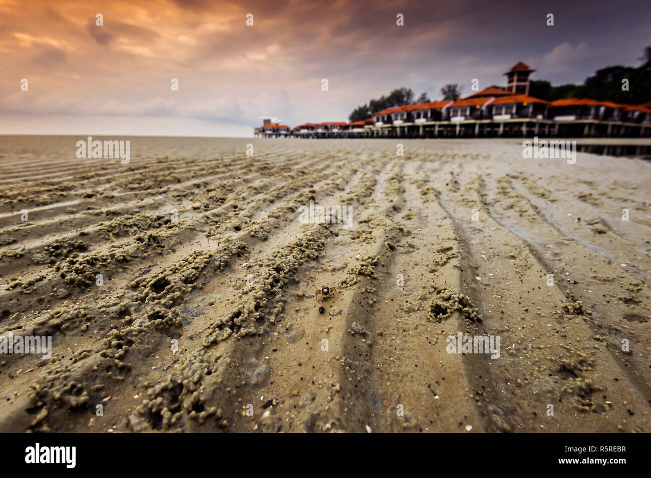 Popular beach at Port Dickson Negeri Sembilan located 80km from Kuala Lumpur Stock Photo Alamy