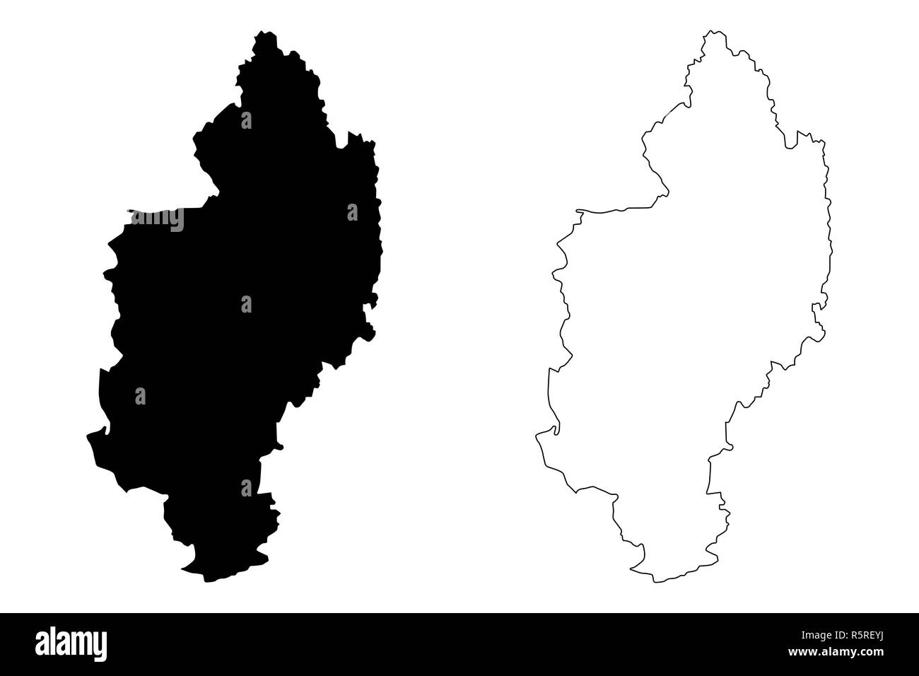 Kachin State (Administrative divisions of Myanmar, Republic of the Union of Myanmar, Burma) map