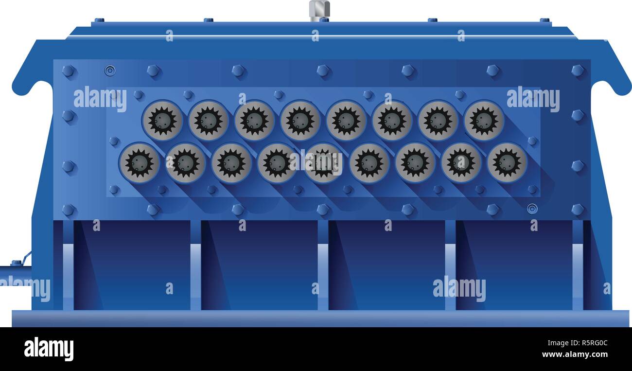 gearbox distributor with eighteen shaftsVector rendering of 3d Stock