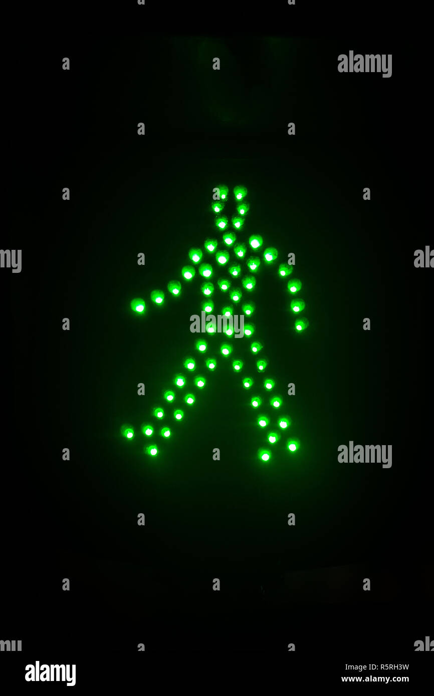 Pedestrian Traffic Lights, traffic light with green light and safe to