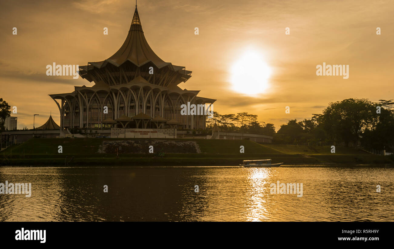 New Sarawak State Legislative Assembly Building Stock Photo