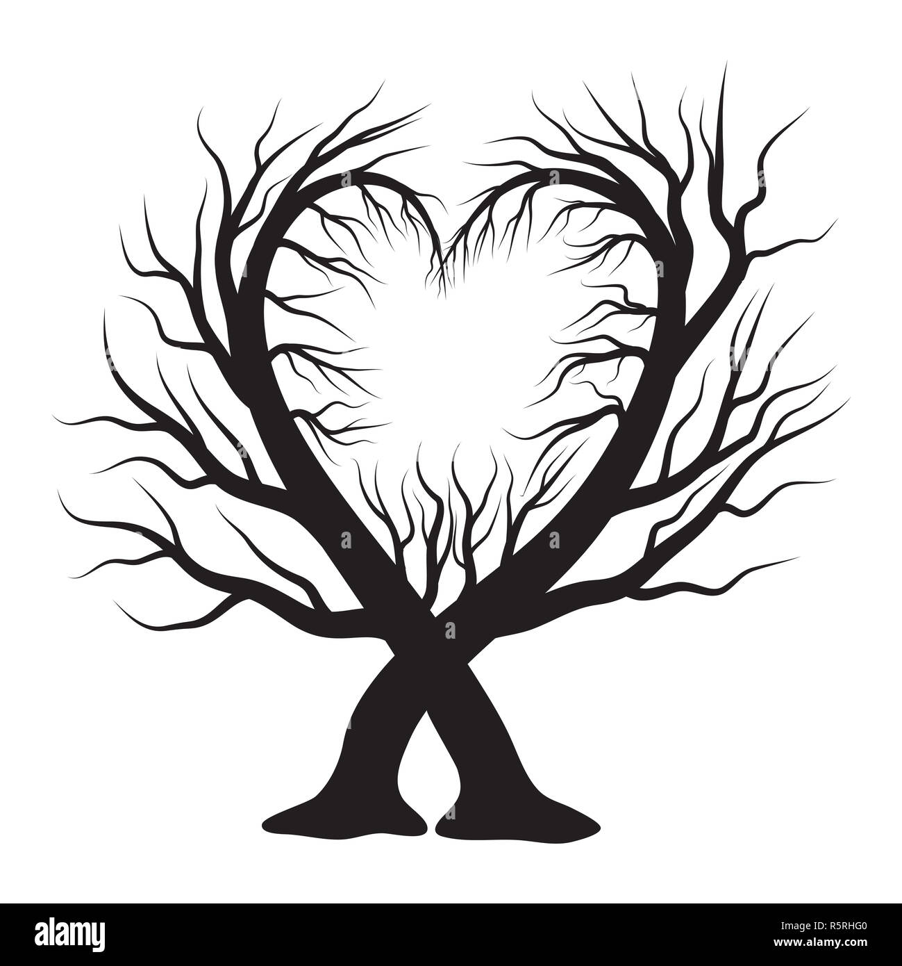 heart tree vector symbol icon design. Beautiful illustration isolated ...