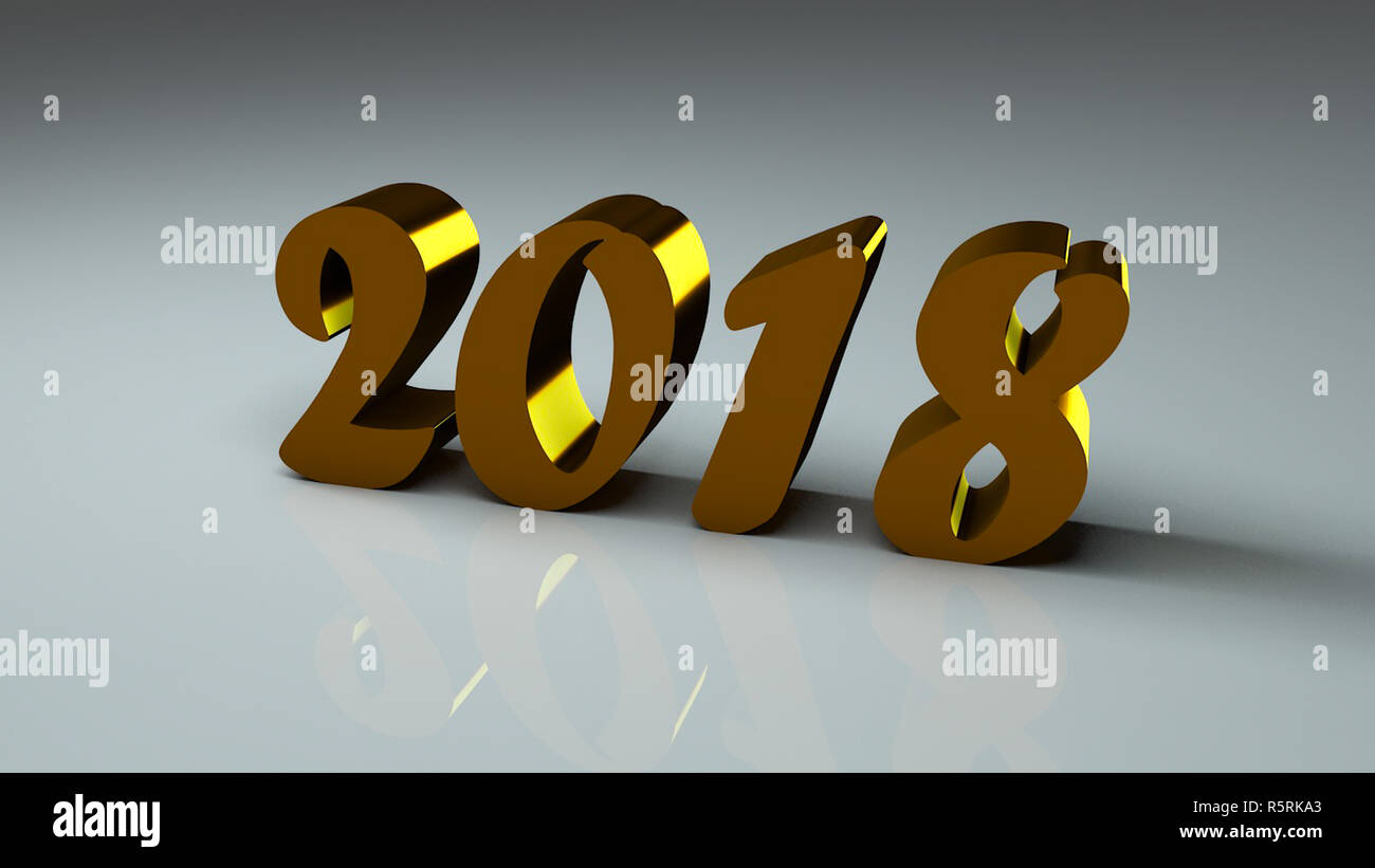 2018 year golden figures hi-res stock photography and images - Alamy