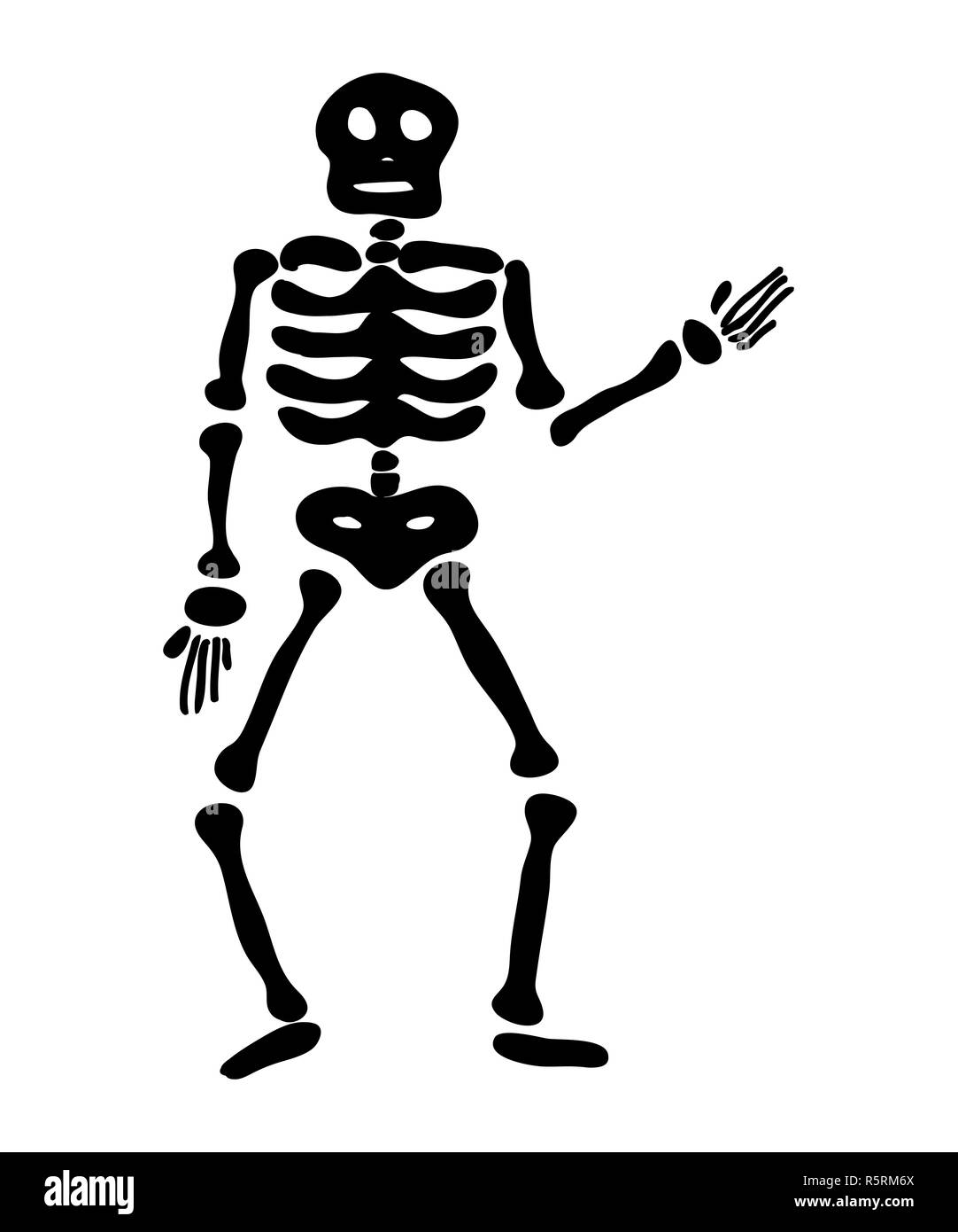 halloween skeleton vector symbol icon design. Stock Photo