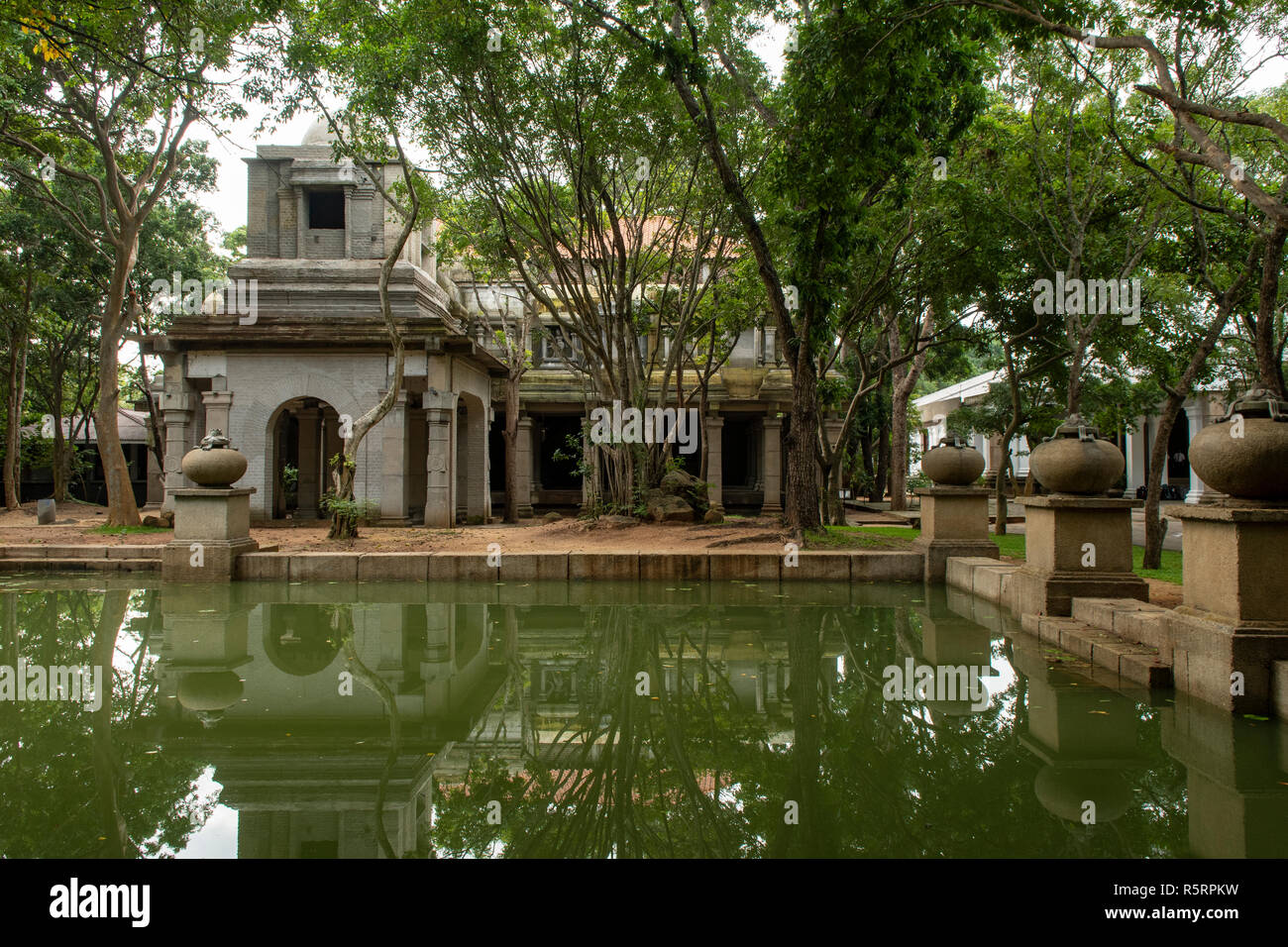 Pond at Palm Gardens Village, Anuradhapura, Sri Lanka Stock Photo