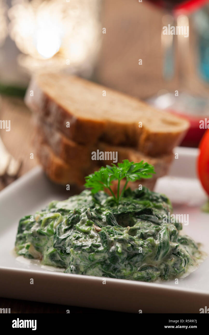 spinach yoghurt appetizer from lebanon Stock Photo Alamy