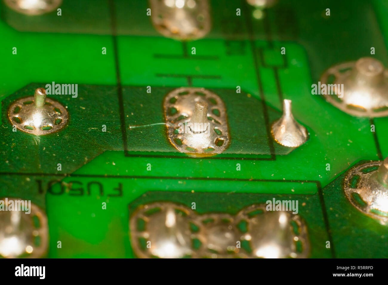 Solder defect on the circuit board Stock Photo - Alamy