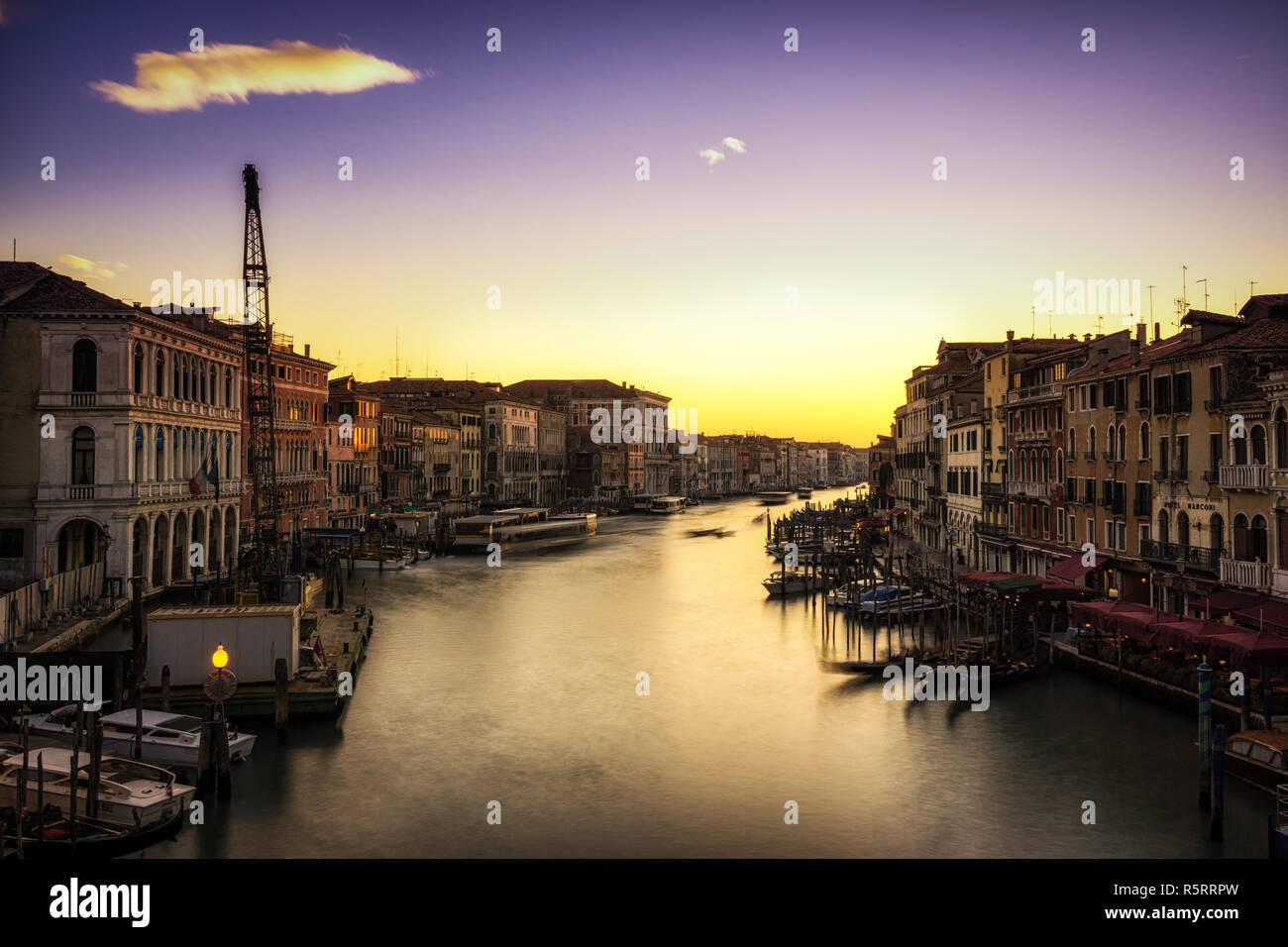 Sunset over Grand Canal Stock Photo