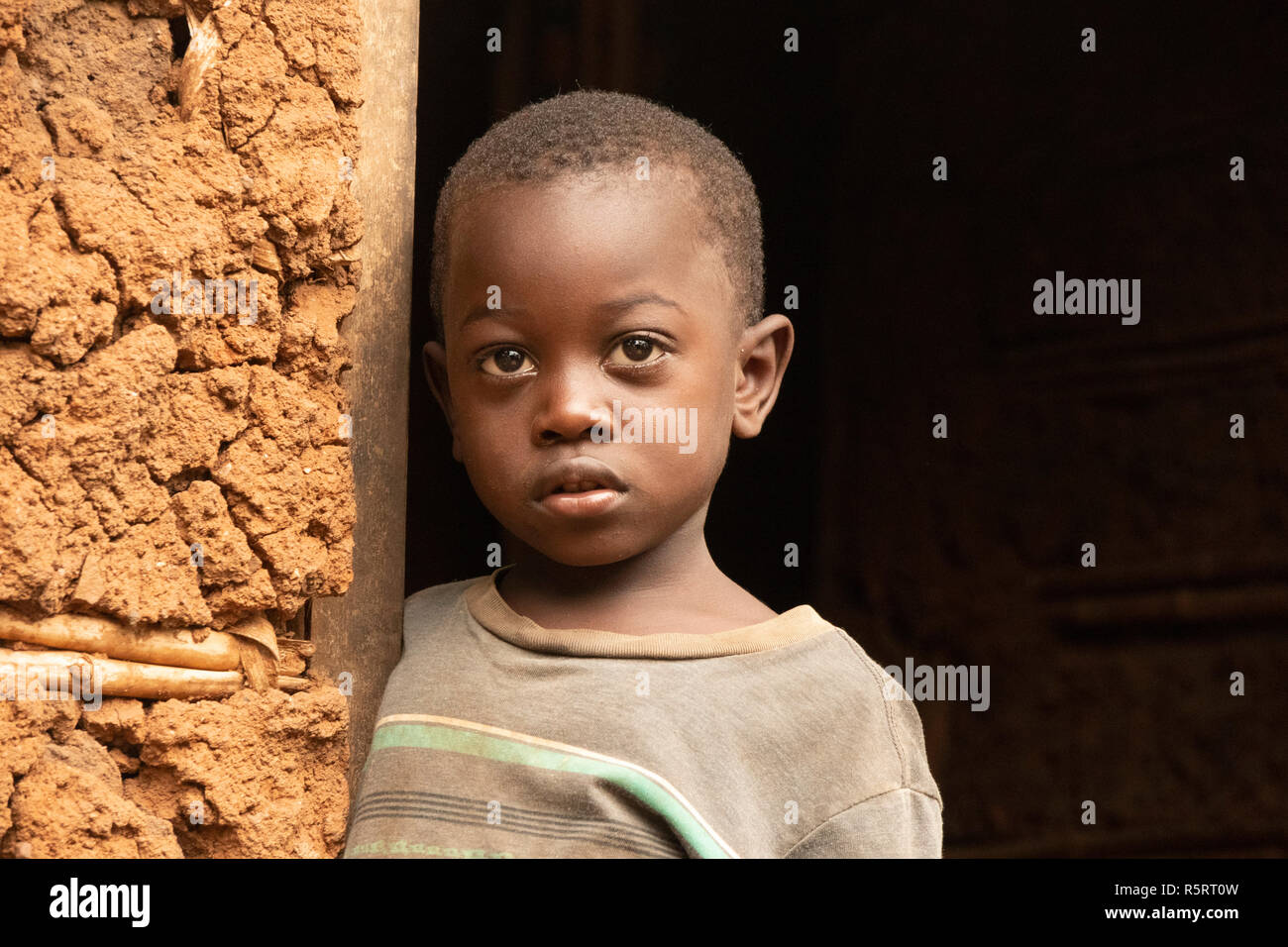 young African child, 4-6 year old, Bogodi, Uganda Stock Photo