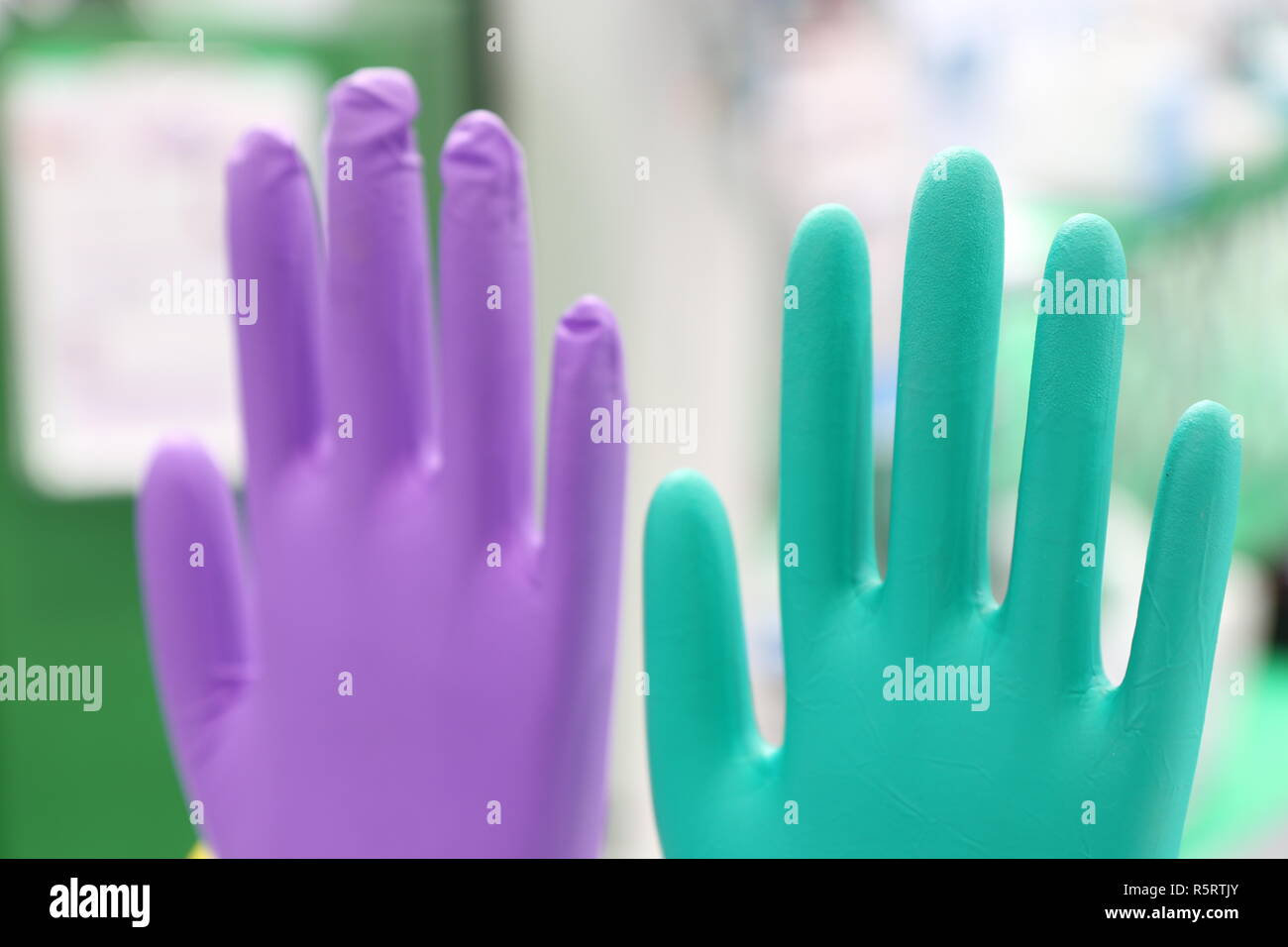 industrial rubber gloves for laboratory Stock Photo Alamy