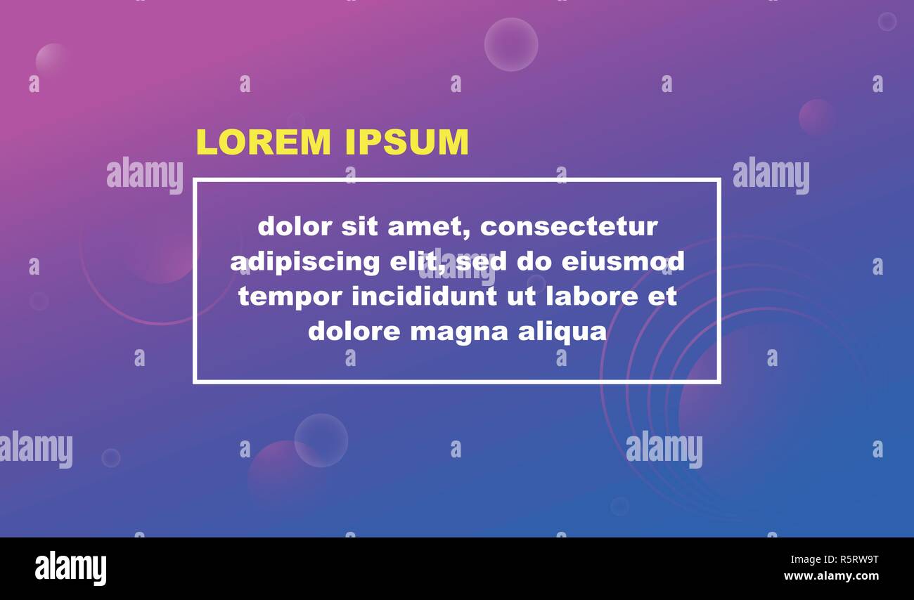 Vibrant gradient background Vector illustrationSample text in white ...