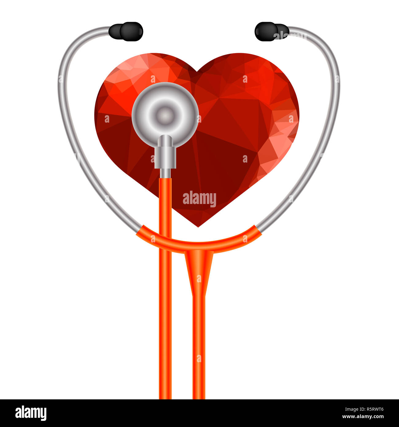 Stethoscope Heart Symbol Stock Photo Alamy