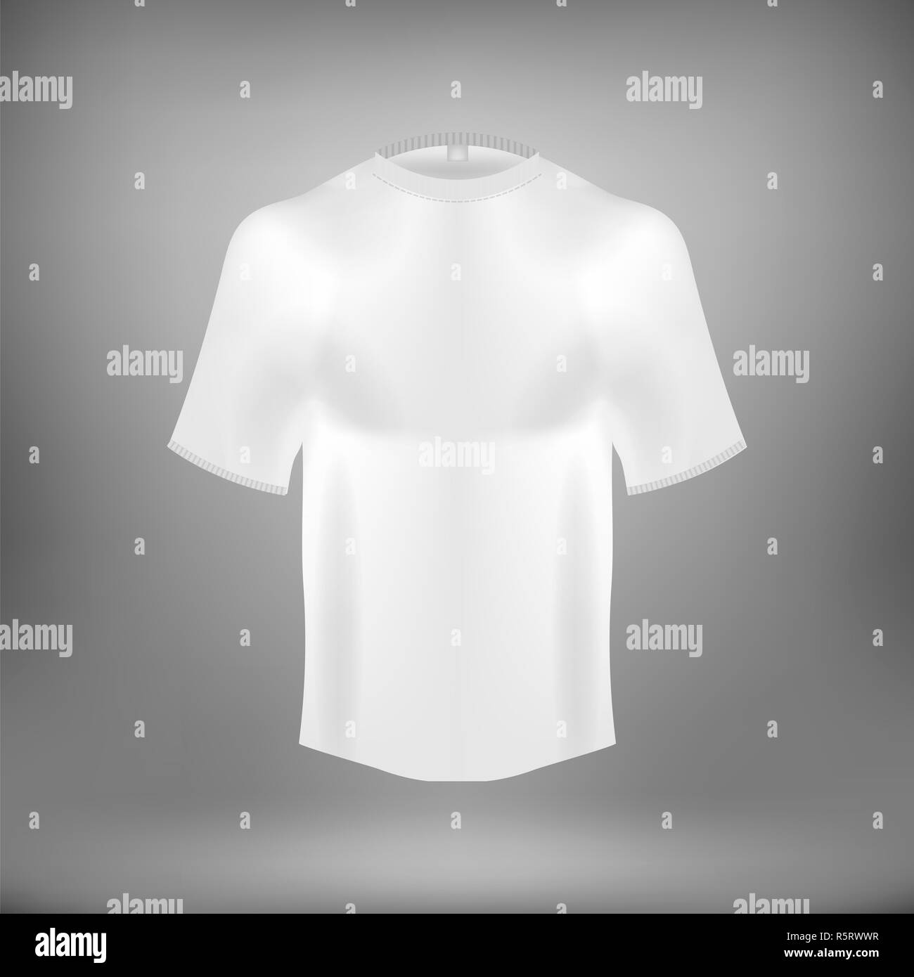 Blank White Cotton t shirt Stock Photo