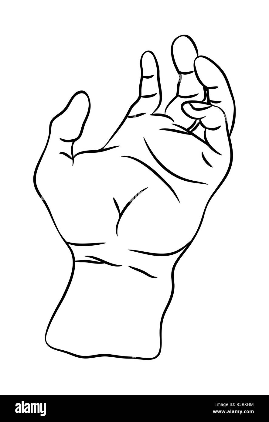 hand palm vector symbol icon design. Beautiful illustration isolated on white background Stock Photo