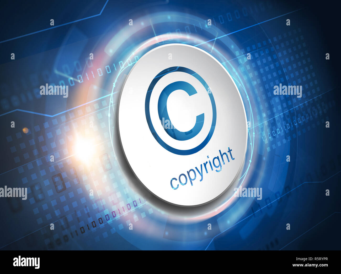 copyright symbol illustration Stock Photo
