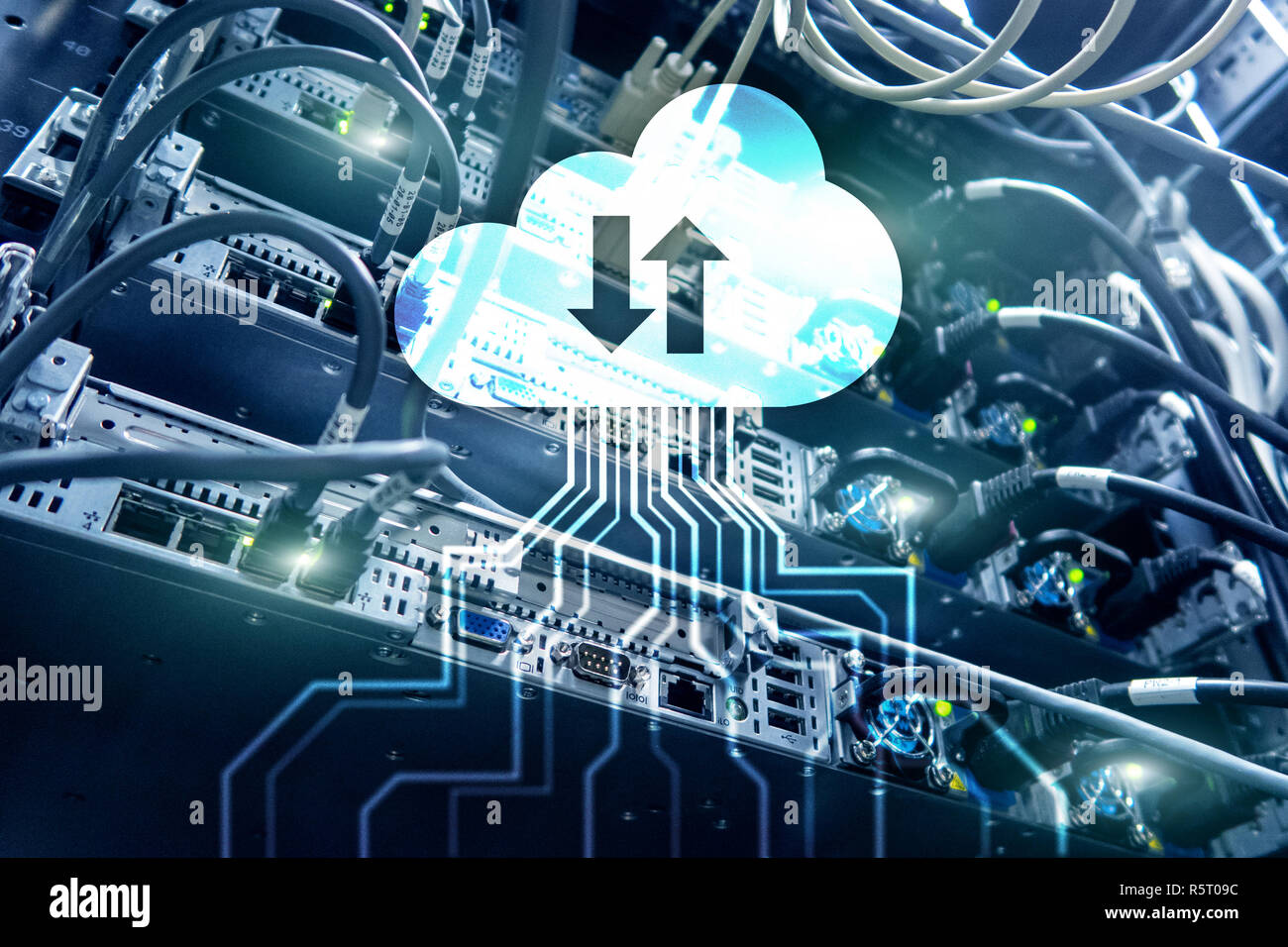 CLoud server and computing, data storage and processing. Internet and ...