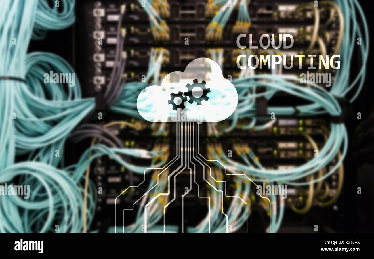 CLoud server and computing, data storage and processing. Internet and ...
