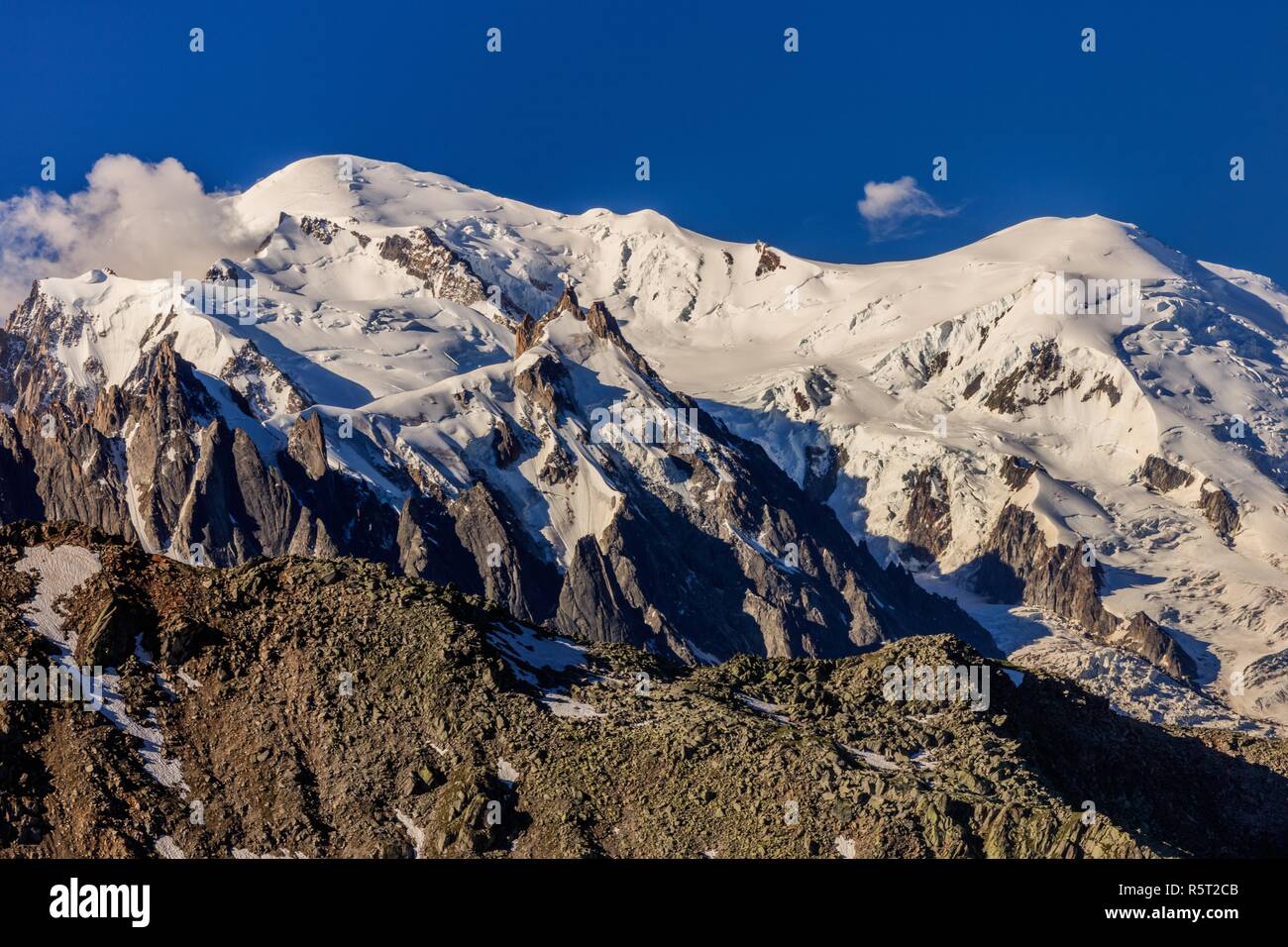 Mont Blanc massif in the French Alps Stock Photo - Alamy